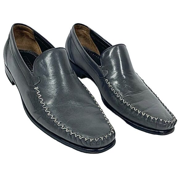 Florsheim Royal Imperial Aberdeen Loafers Gray Leather Men’s Size 10.5 M Used main image 10